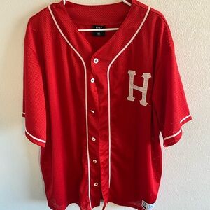 HUF Red Button-Up Jersey